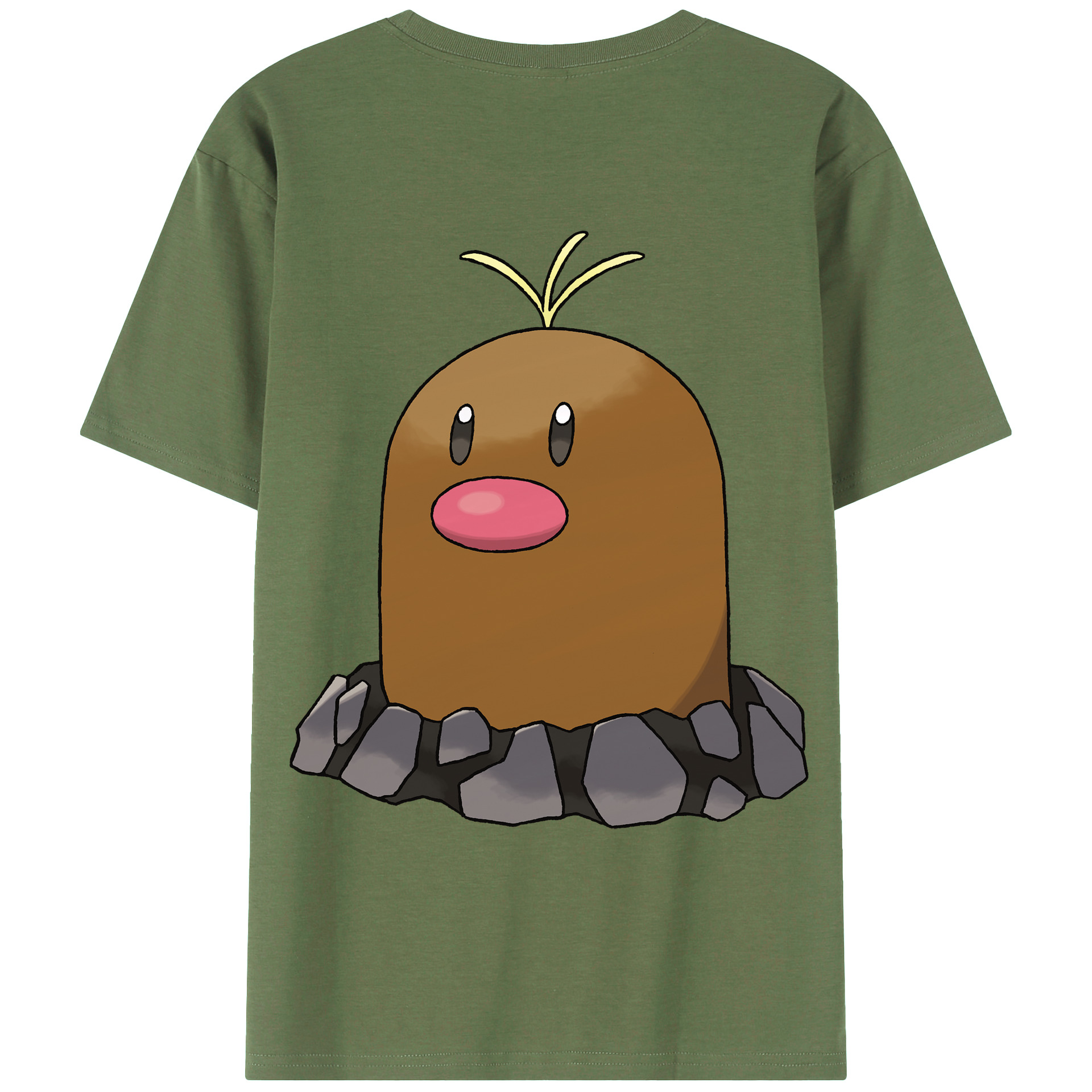 （画像用） ポケットモンスター Pokémon 綿100％ メンズ半袖Tシャツ（バックプリント） 通気性